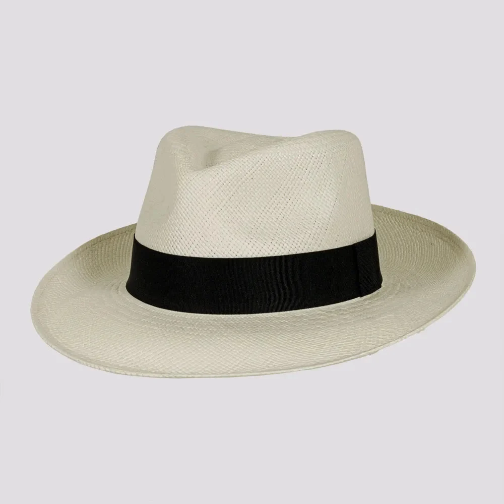 Medellin | Mens White Fedora Genuine Panama Hat