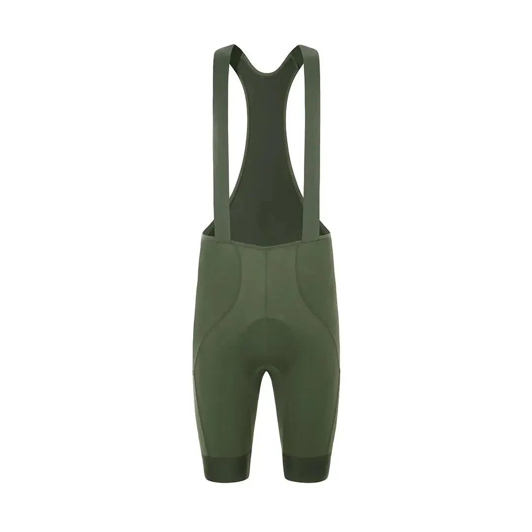Men's All-Purpose Cargo Bib Shorts T100C - Deep Whelk Green