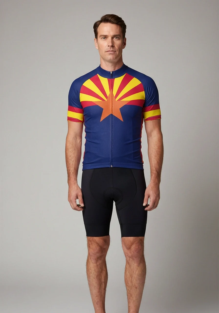 Men's Arizona US State Icon Short Sleeve Cycling Jersey