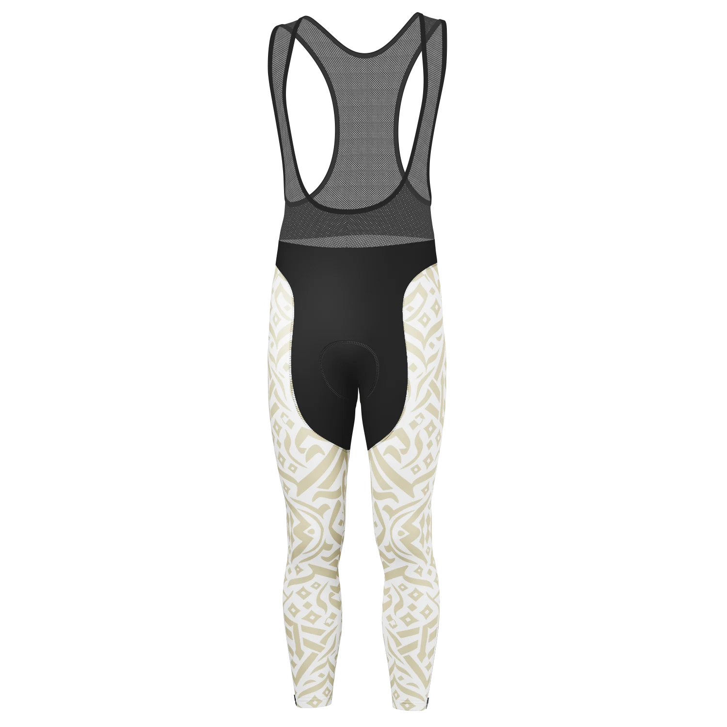 Men's Calligraphy Gel Padded Cycling Bib Tights Quick-Dry Elegance