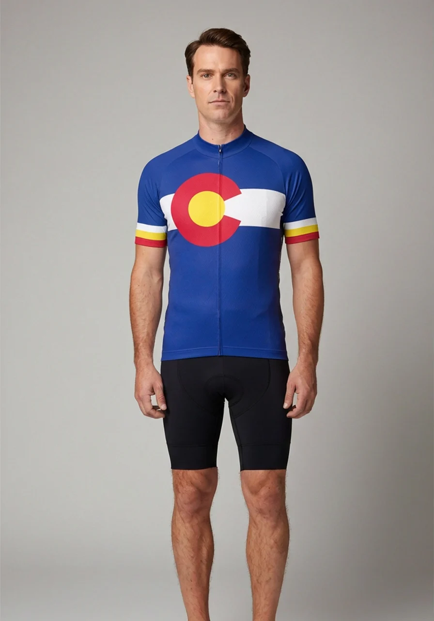 Men's Colorado US State Icon Short Sleeve Cycling Jersey