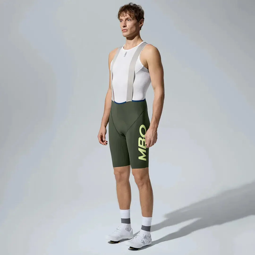 Men's Frontier Pro Zero-feel 2.0 Bib Shorts T306- Khaki Green