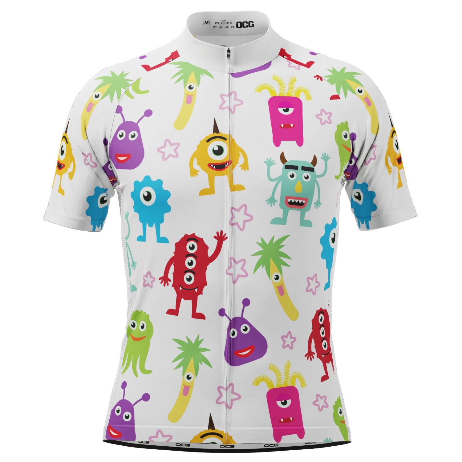 Men's Happy Monsters Short Sleeve Cycling Jersey Quick-Dry Performance