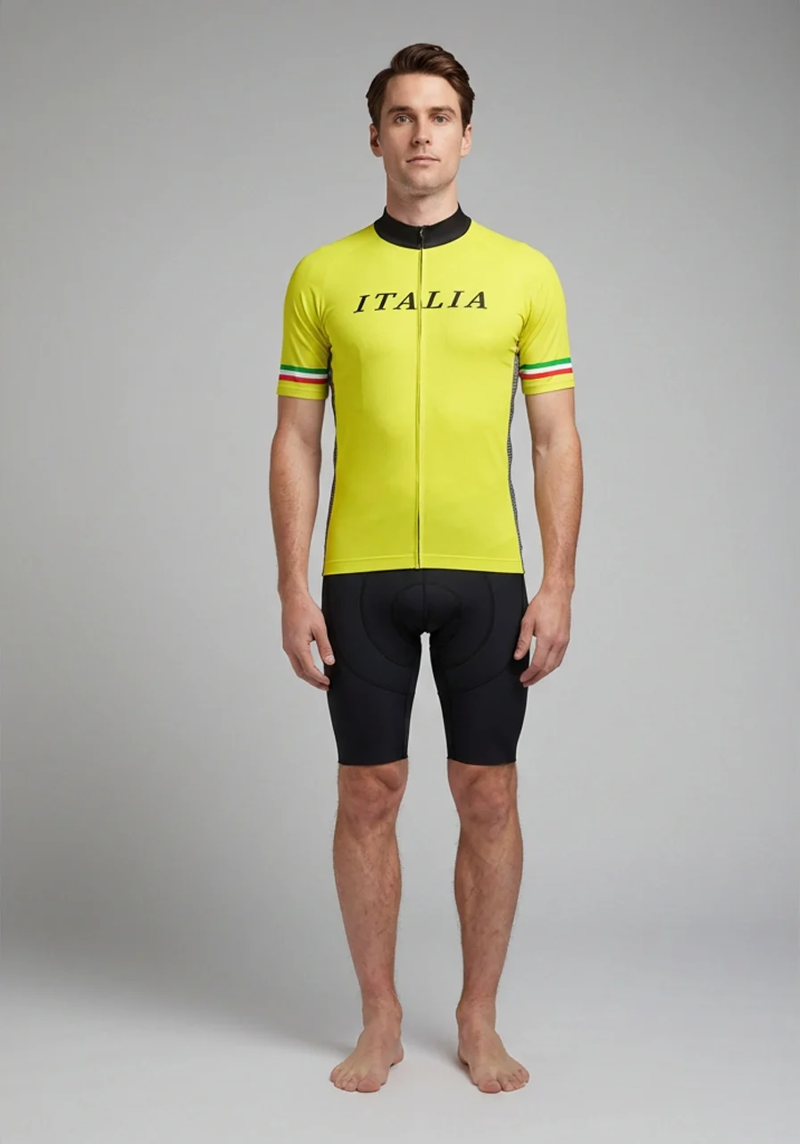 Men's High Viz Italia Short Sleeve Cycling Jersey