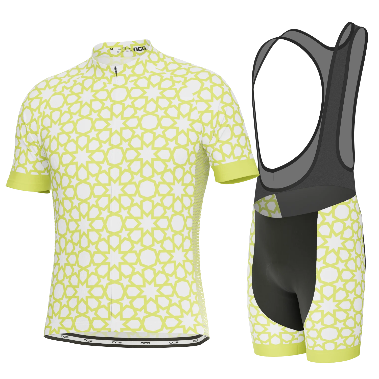 Men's Islamic Geometry Short Sleeve Cycling Kit Quick-Dry Comfort