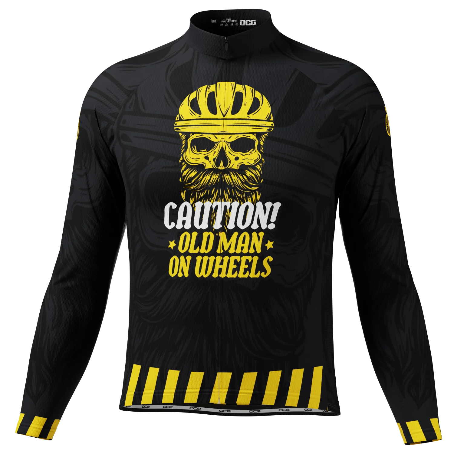 Men’s Old Man On Wheels Cycling Jersey Long Sleeve Performance