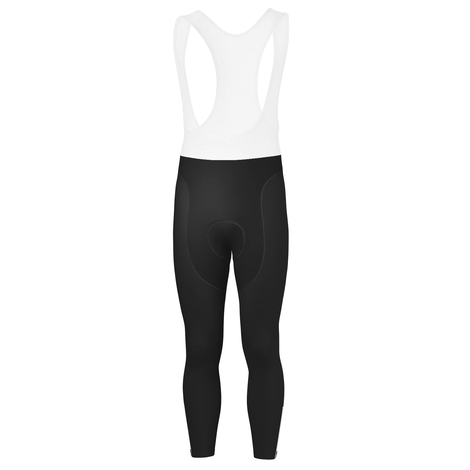 Men's Plain Black Gel Padded Cycling Bib-Tights