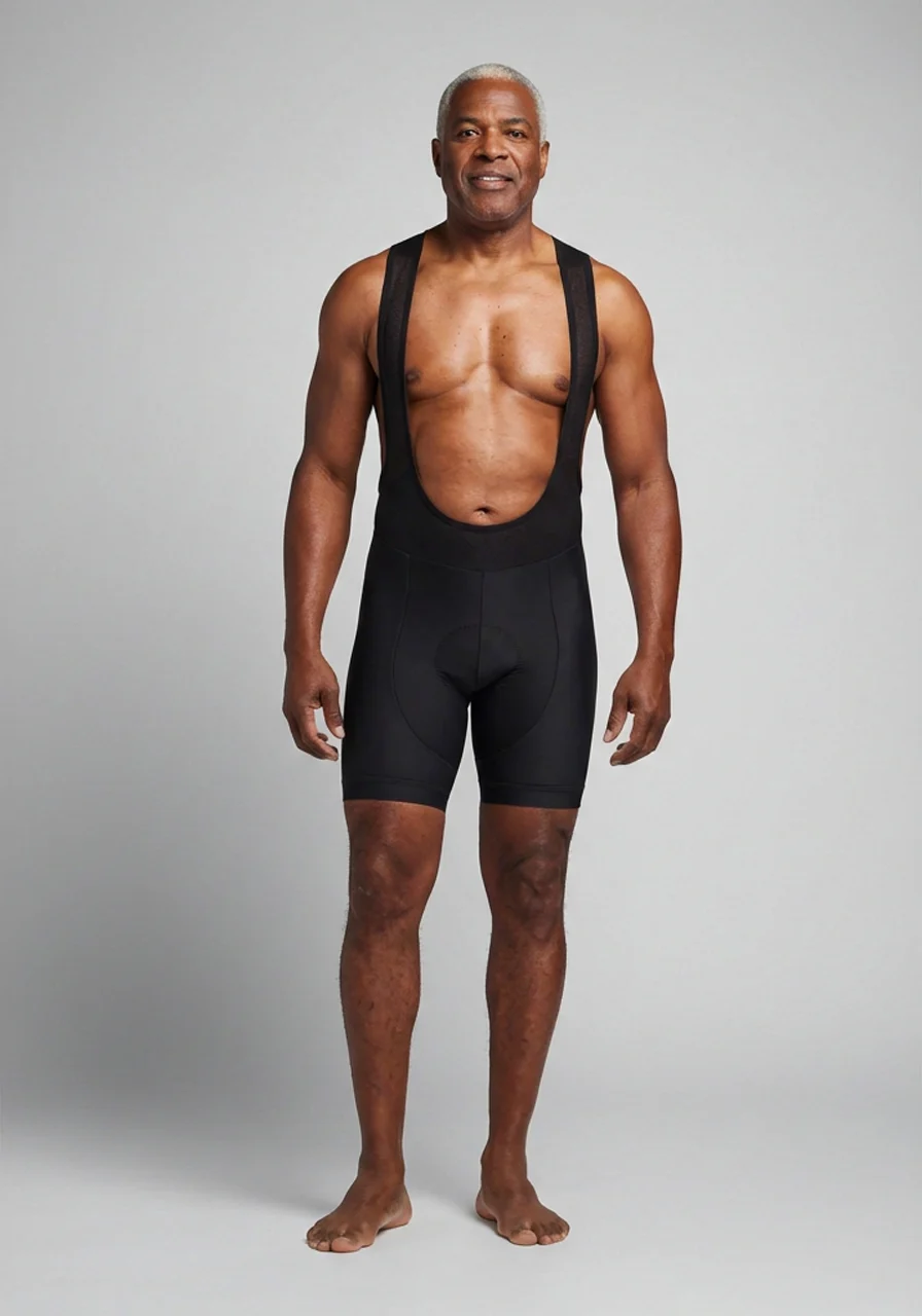 Men's Plain Color Pro-Band Gel Padded Cycling Bib