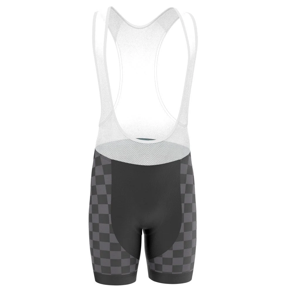 Men's Racing Checkered Gel Padded Cycling Bib