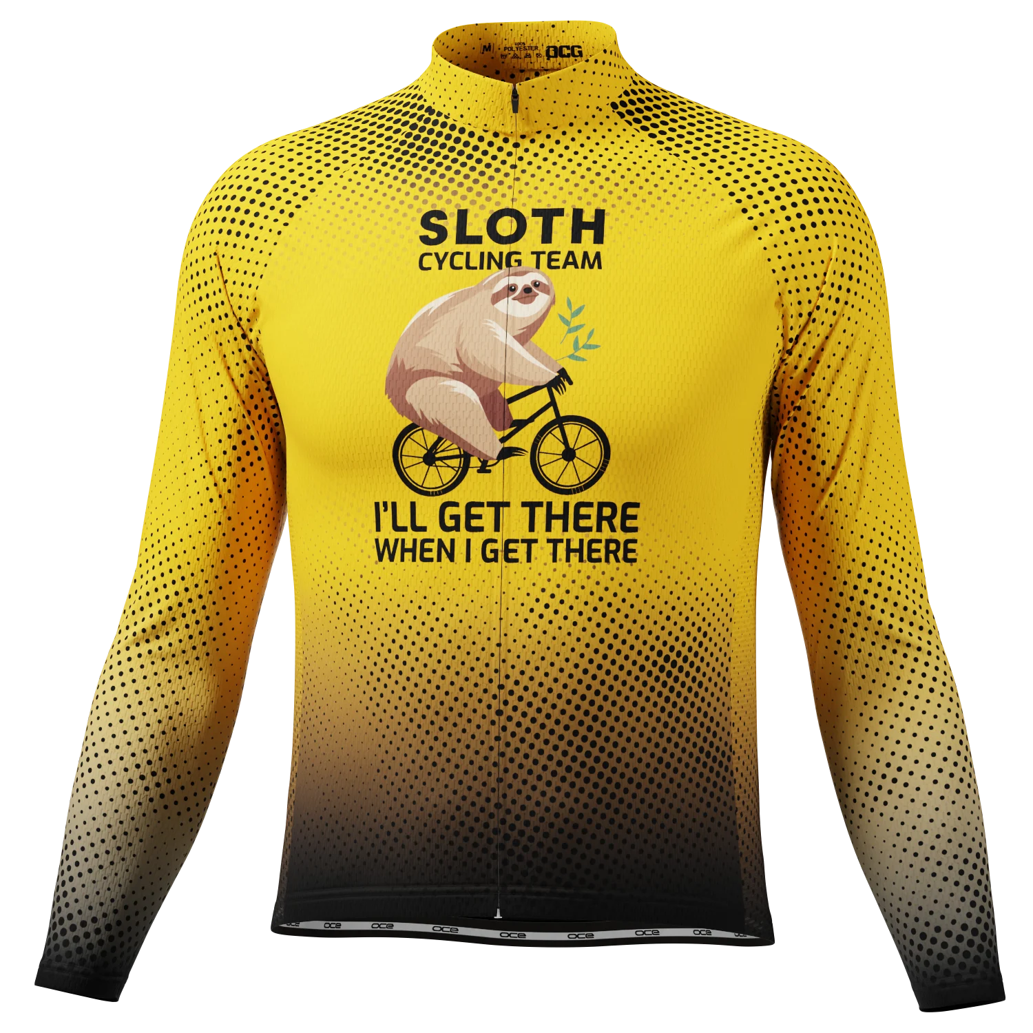 Men's Sloth Cycling Team Jersey Durable Custom Adventure Gear