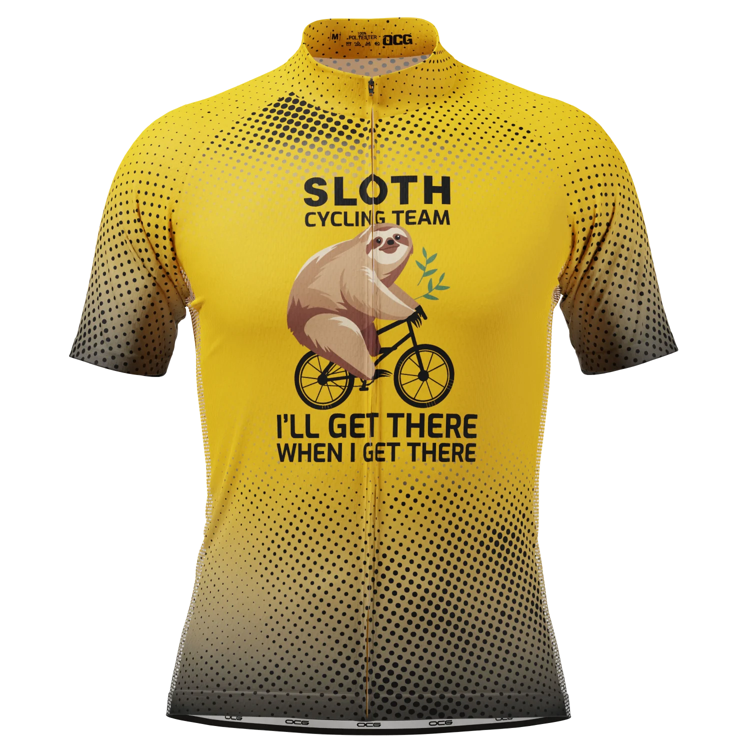 Men's Sloth Cycling Team Jersey Quick-Dry & Custom-Made