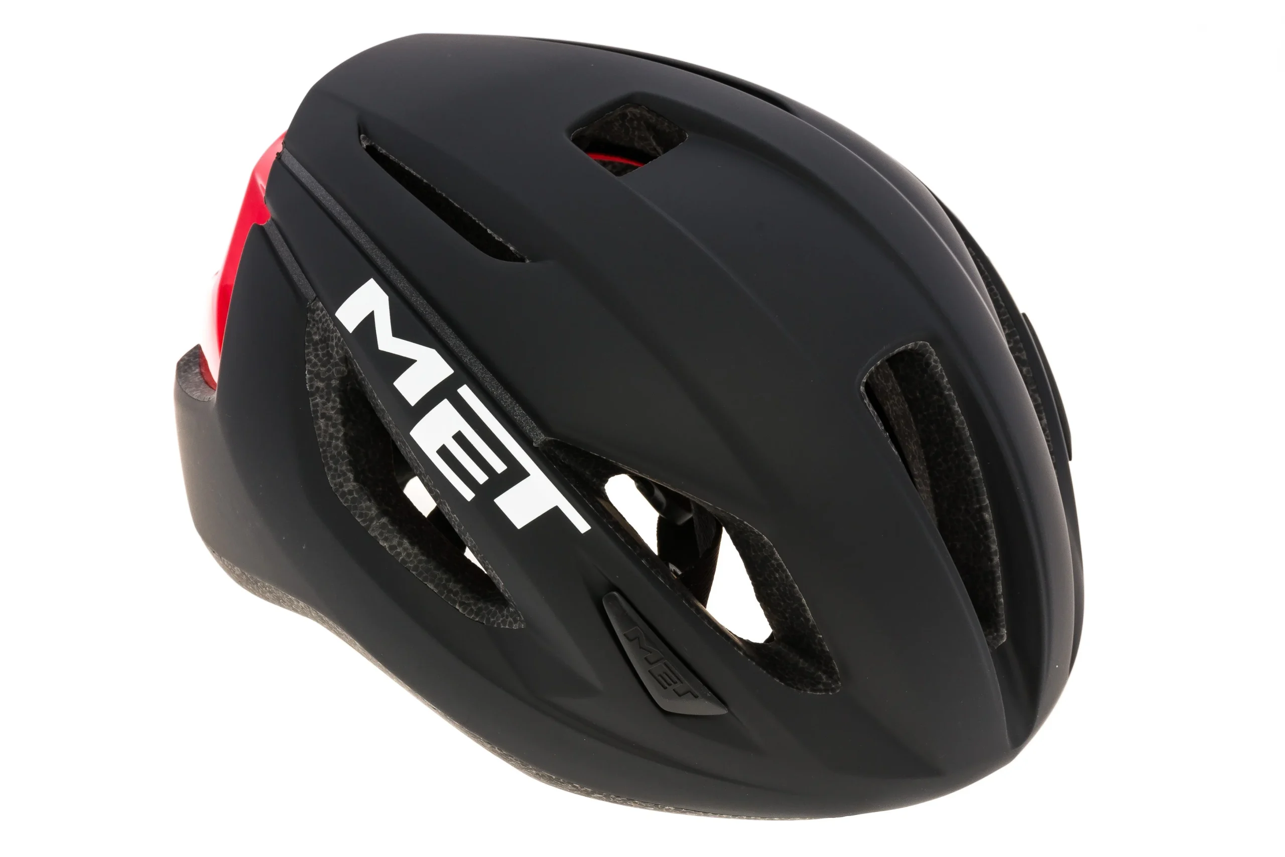 MET Strale Bike Helmet Medium 52-58cm Matte Black/Red