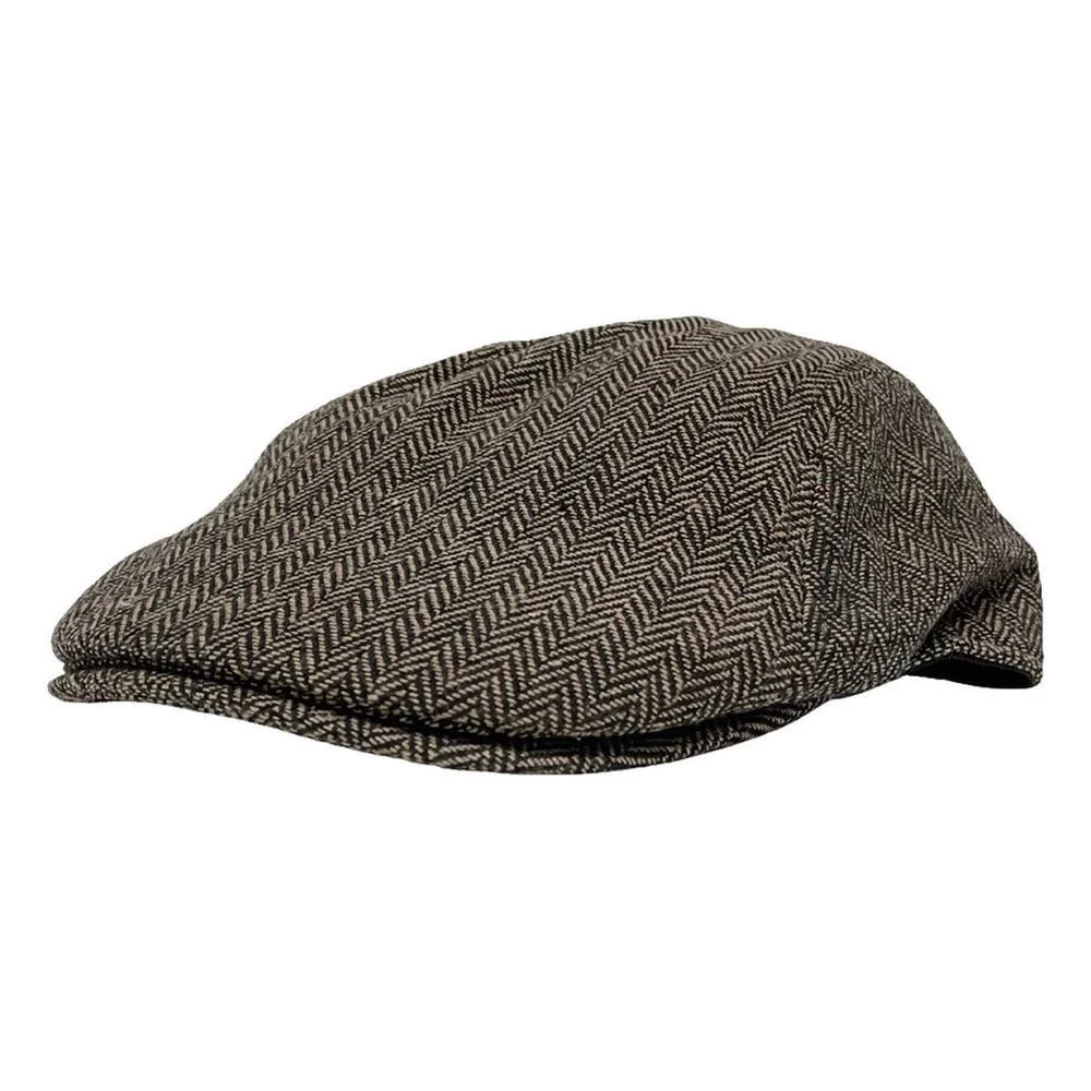 Mikey | Mens Brown Newsboy Flat Cap