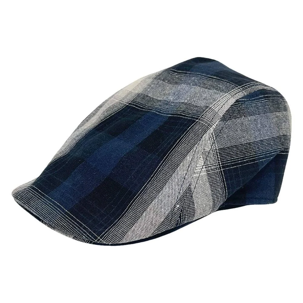 Mikey | Mens Navy Newsboy Flat Cap
