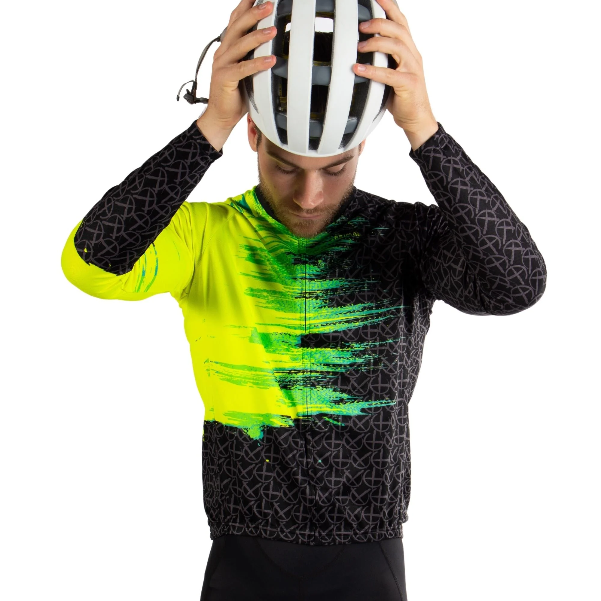 Neon Black Light Men's L/S Sport Cut Jersey