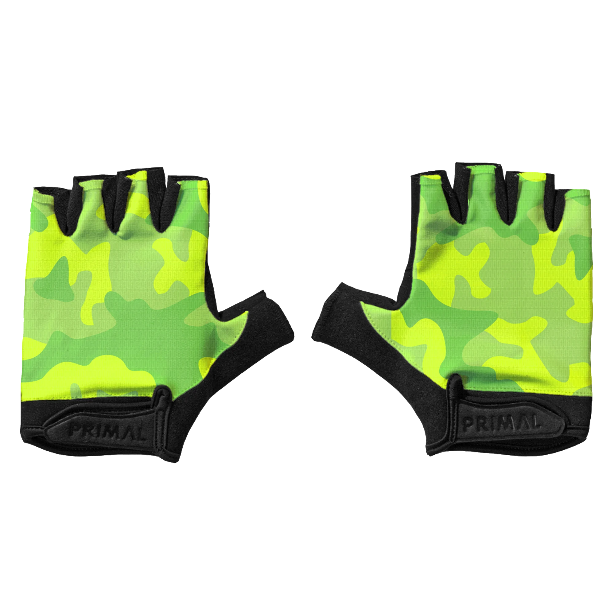 Neon Camo Short Finger Gloves