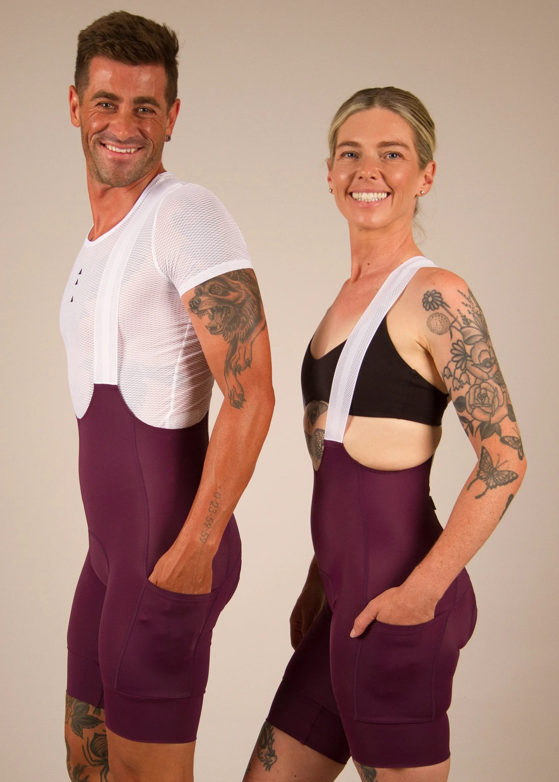 NeoPro Plum Cargo Bibs