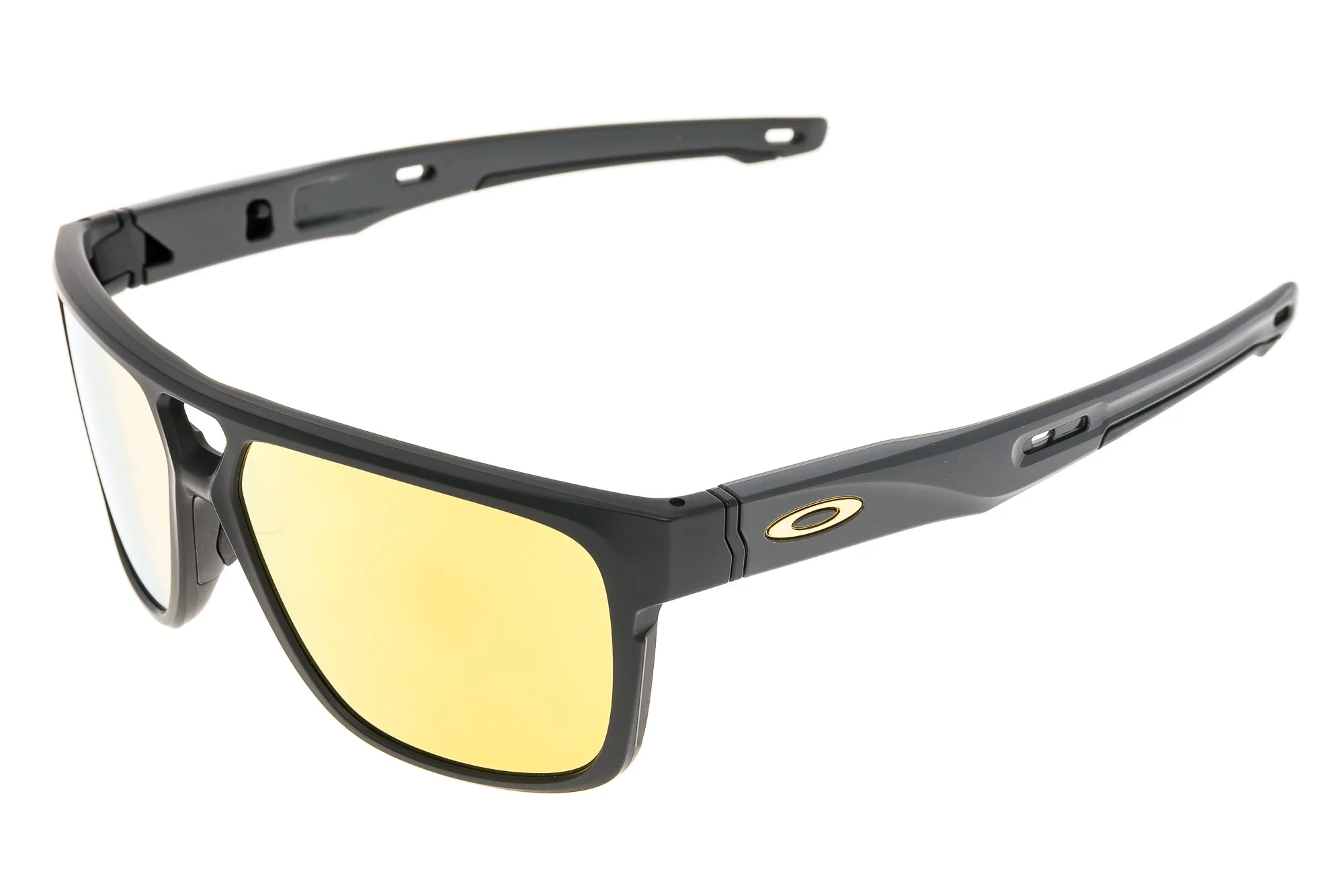 Oakley Crossrange Patch Sunglasses Matte Black Frame Iridium 24K Lens