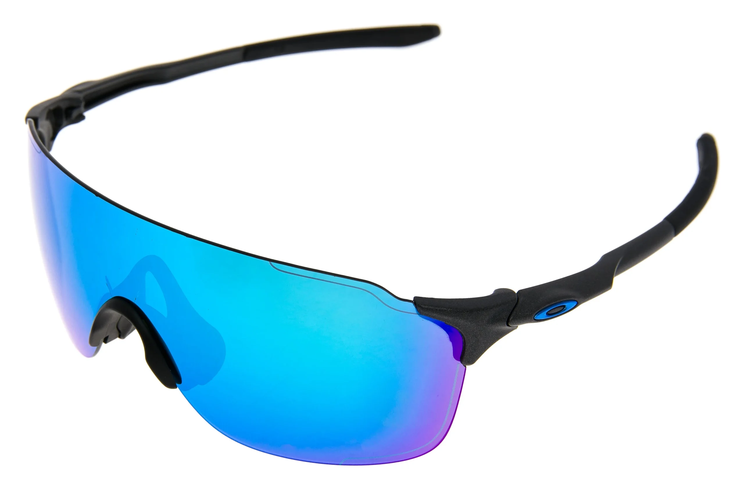 Oakley EVZero Stride Sunglasses Matte Steel Frame Sapphire Iridium Lens