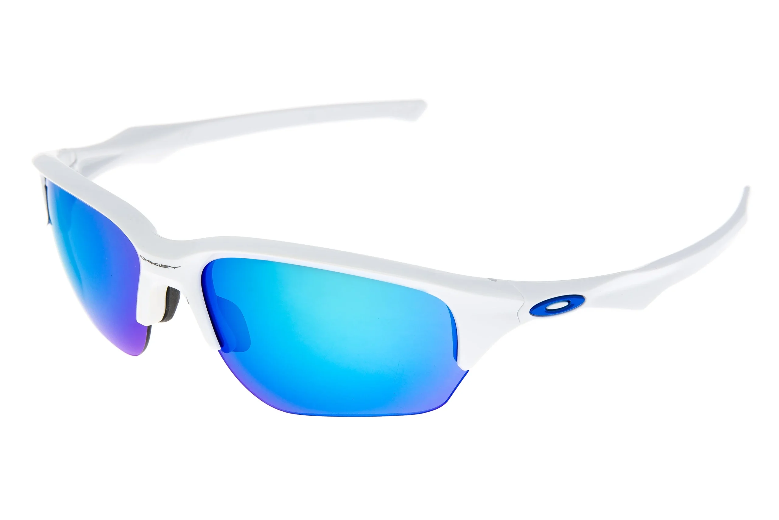 Oakley Flak Beta Sunglasses Polished White Frame Sapphire Iridium Lens