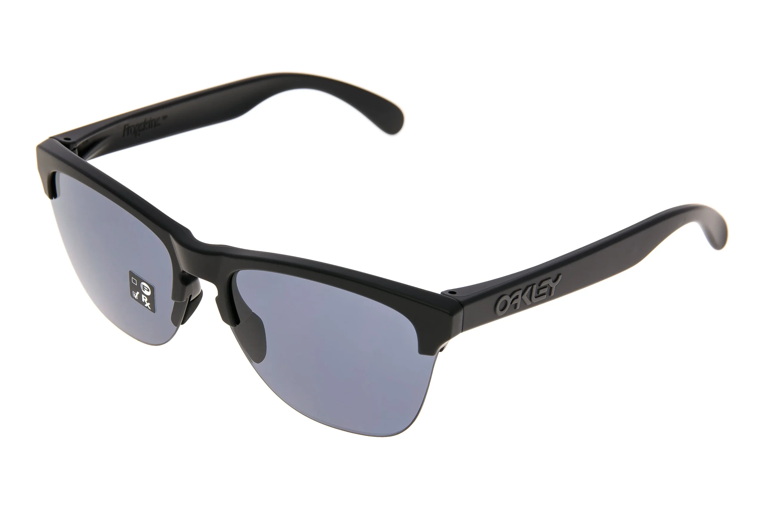 Oakley Frogskins Lite Sunglasses Matte Black Frame Grey Lens