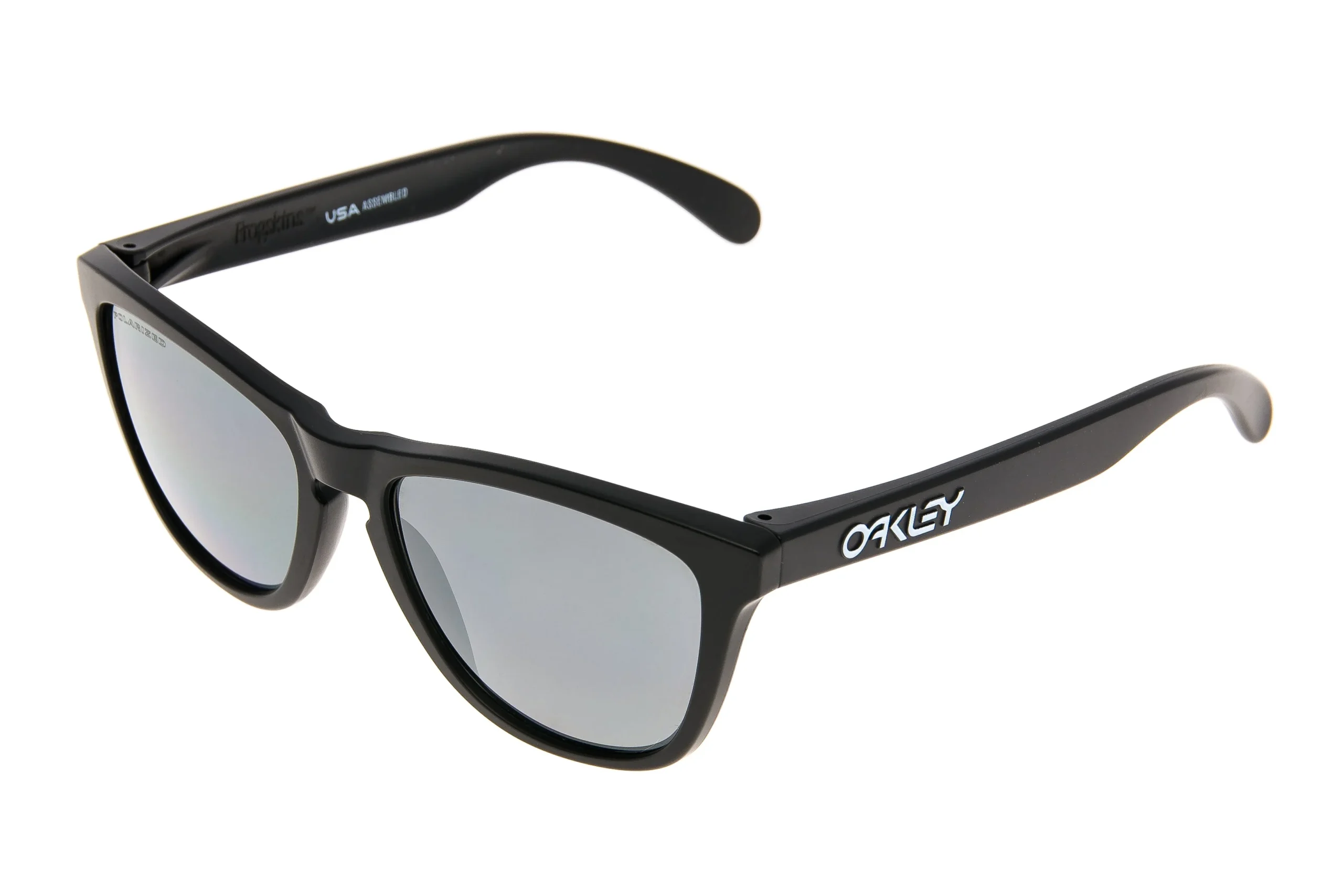 Oakley Frogskins Sunglasses Matte BlackFrame Black Iridium Polarized Lens