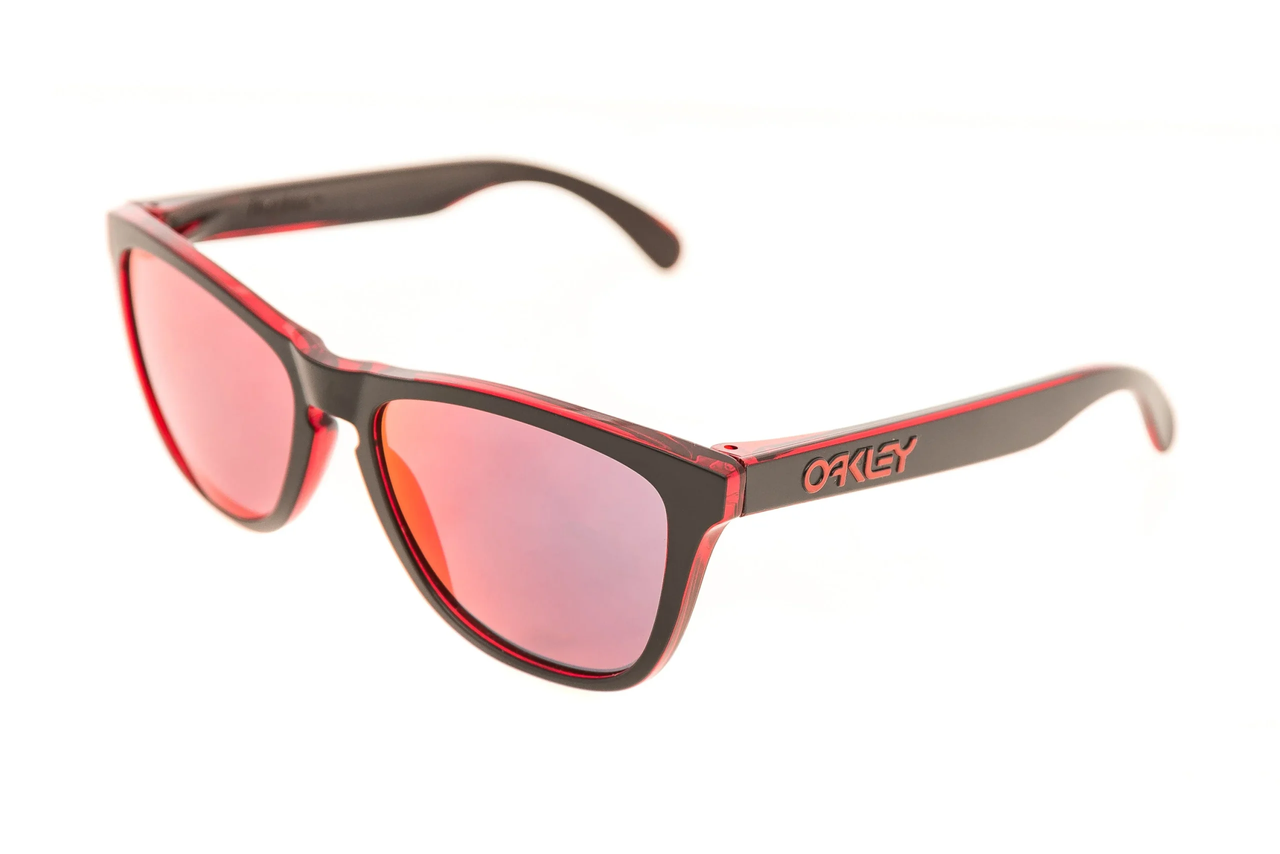 Oakley Frogskins Sunglasses Matte Red Frame Grey Lens