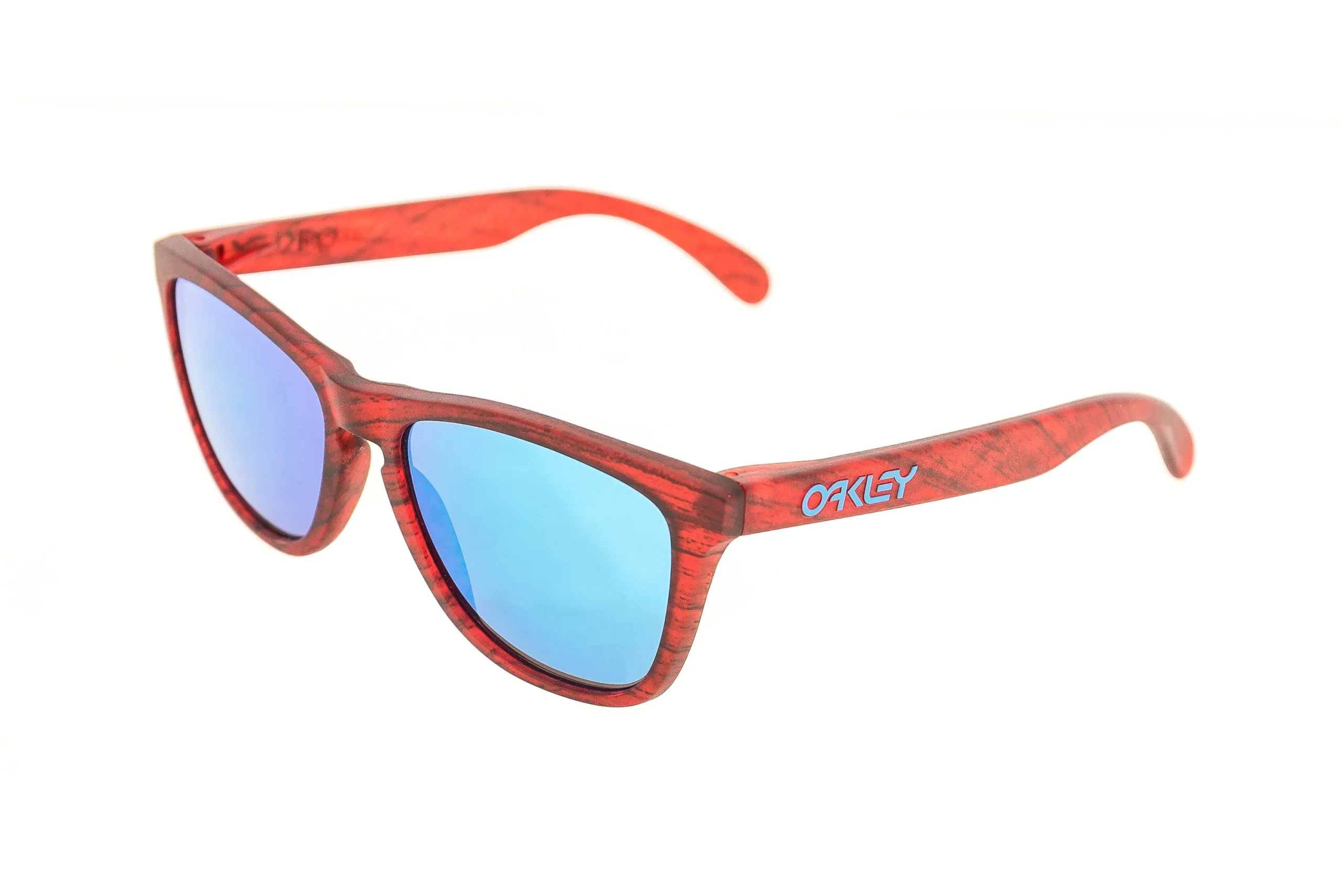 Oakley Frogskins Sunglasses Matte Red Frame Sapphire Iridium Lens