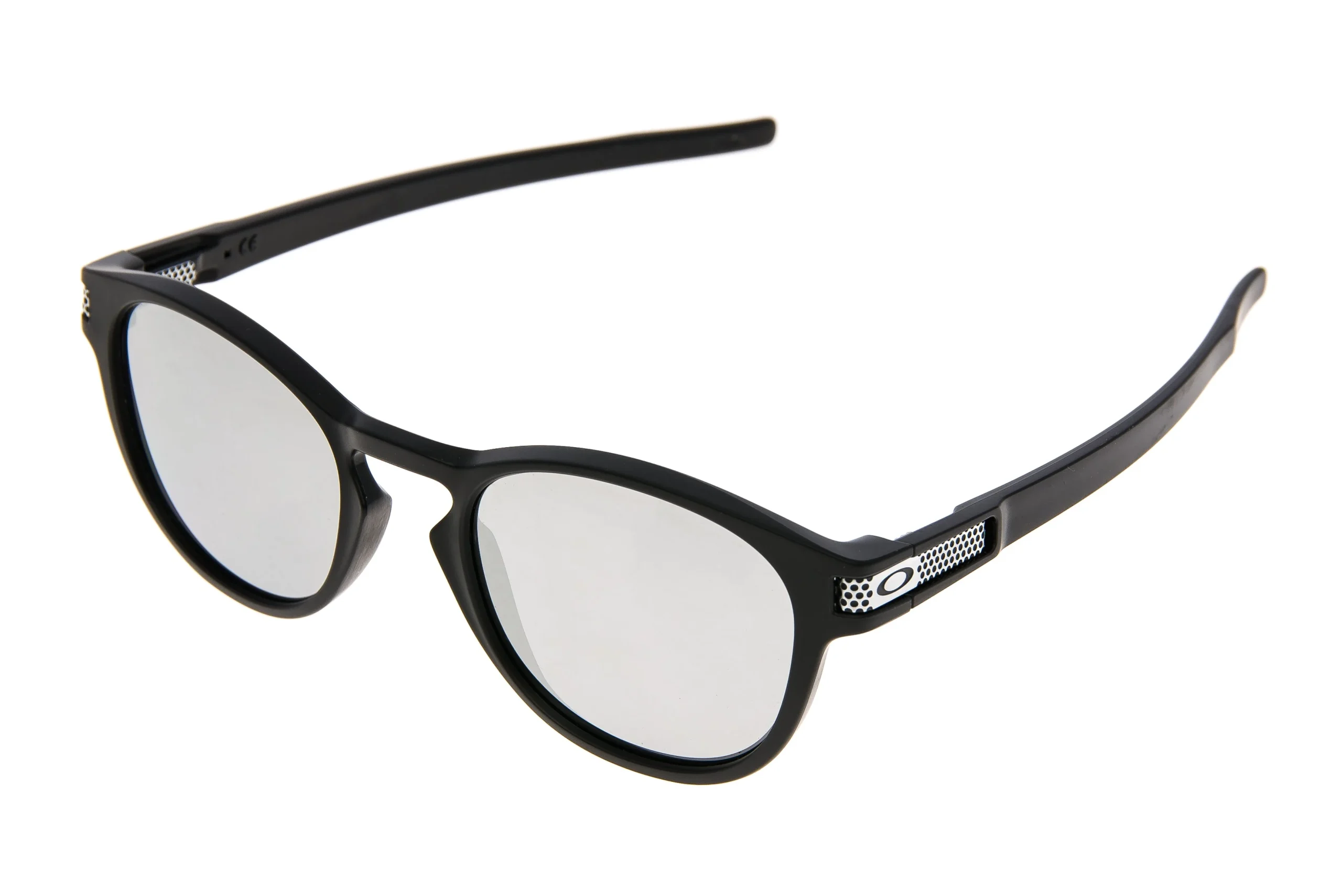 Oakley Latch Sunglasses Matte Black Frame Chrome Iridium Lens