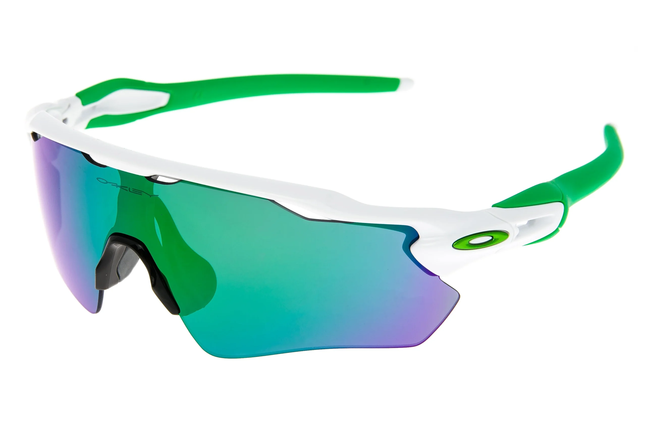 Oakley Radar EV Path Sunglasses Polished White/Green Frame Jade Iridium Lens