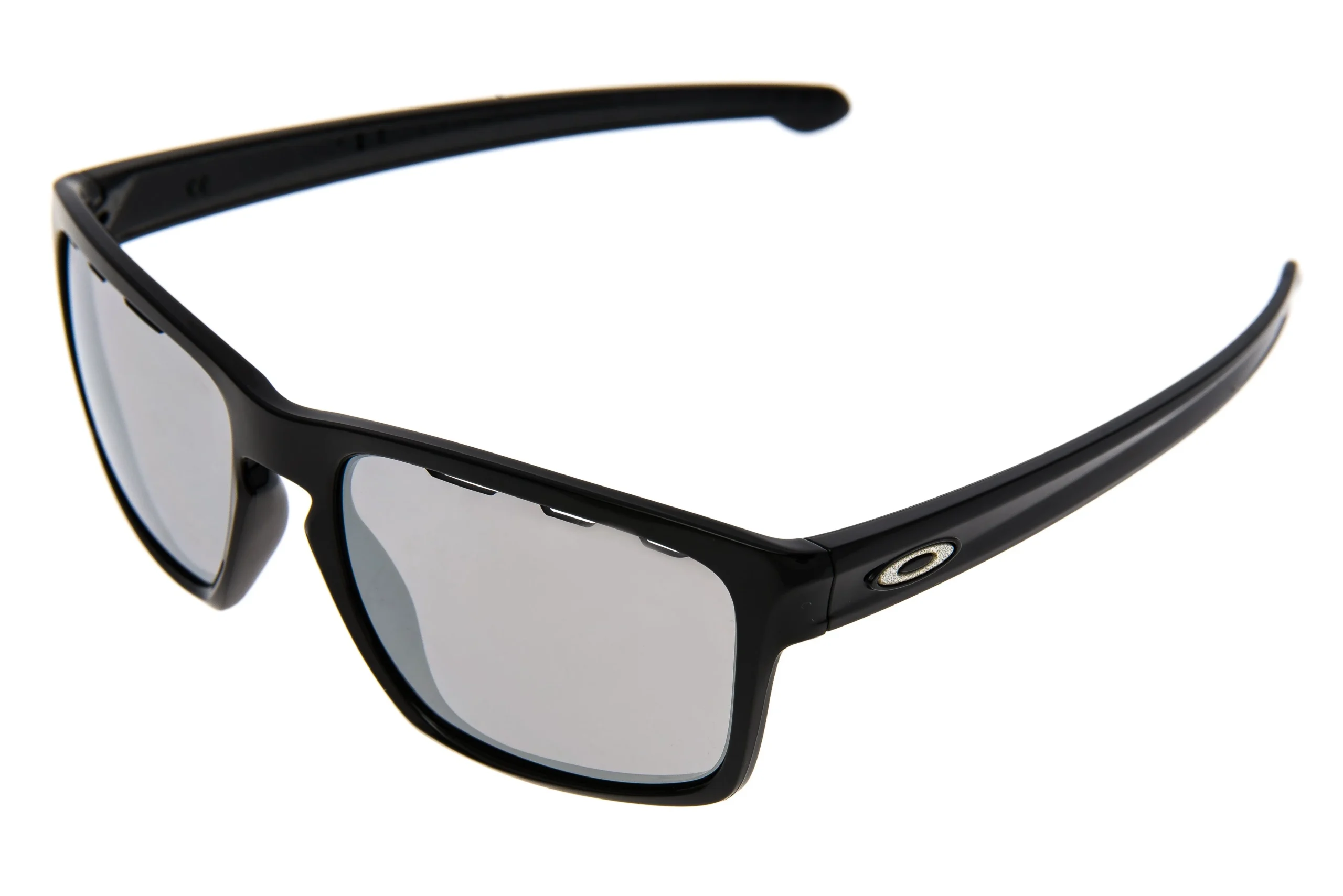 Oakley Sliver Sunglasses Polished Black Frame Black Vented Lens