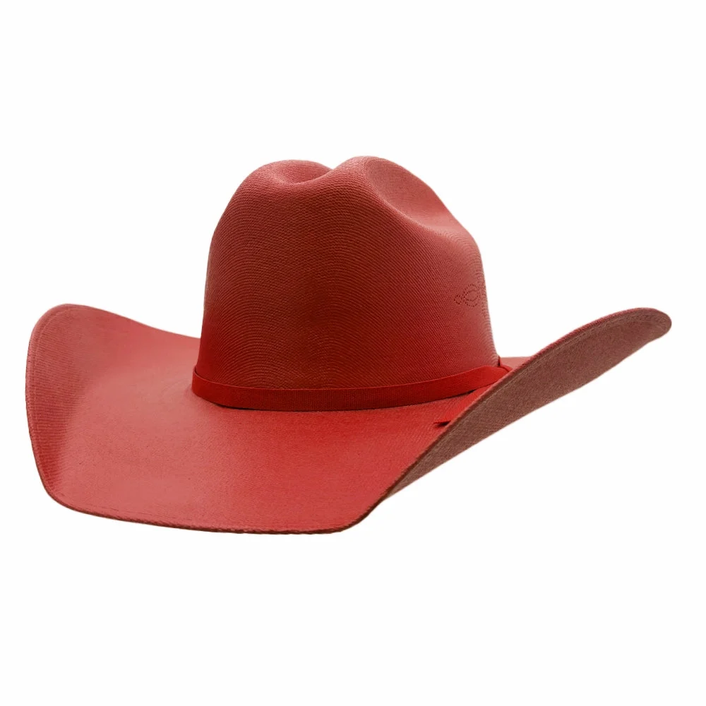 Pioneer | Womens Red Canvas Cotton Western Cowgirl Hat