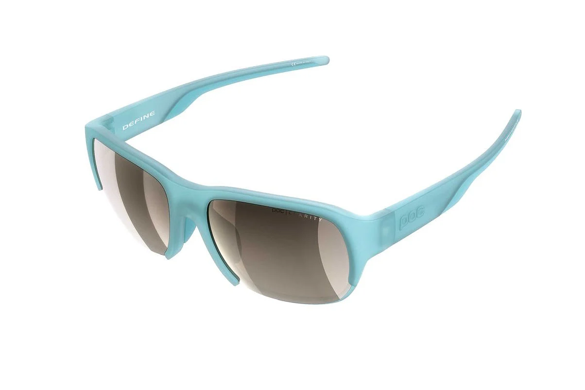 POC Define Sunglasses Kalkopyrit Blue Frame Brown Silver Mirror Lens