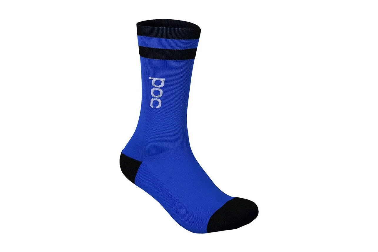 POC Essential Mid Length Socks Azurite Multi Blue Medium