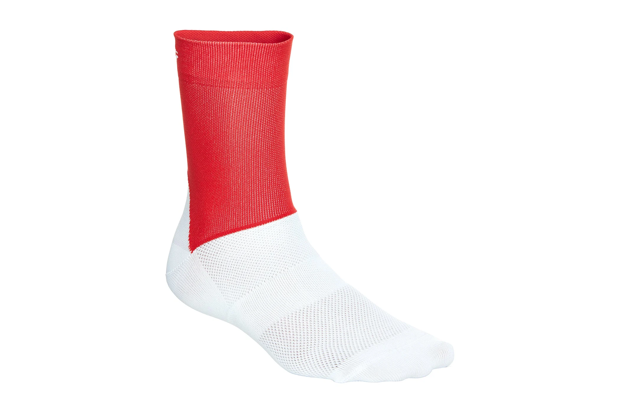 POC Essential Road Sock Prismane Red/Hydrogen White Large