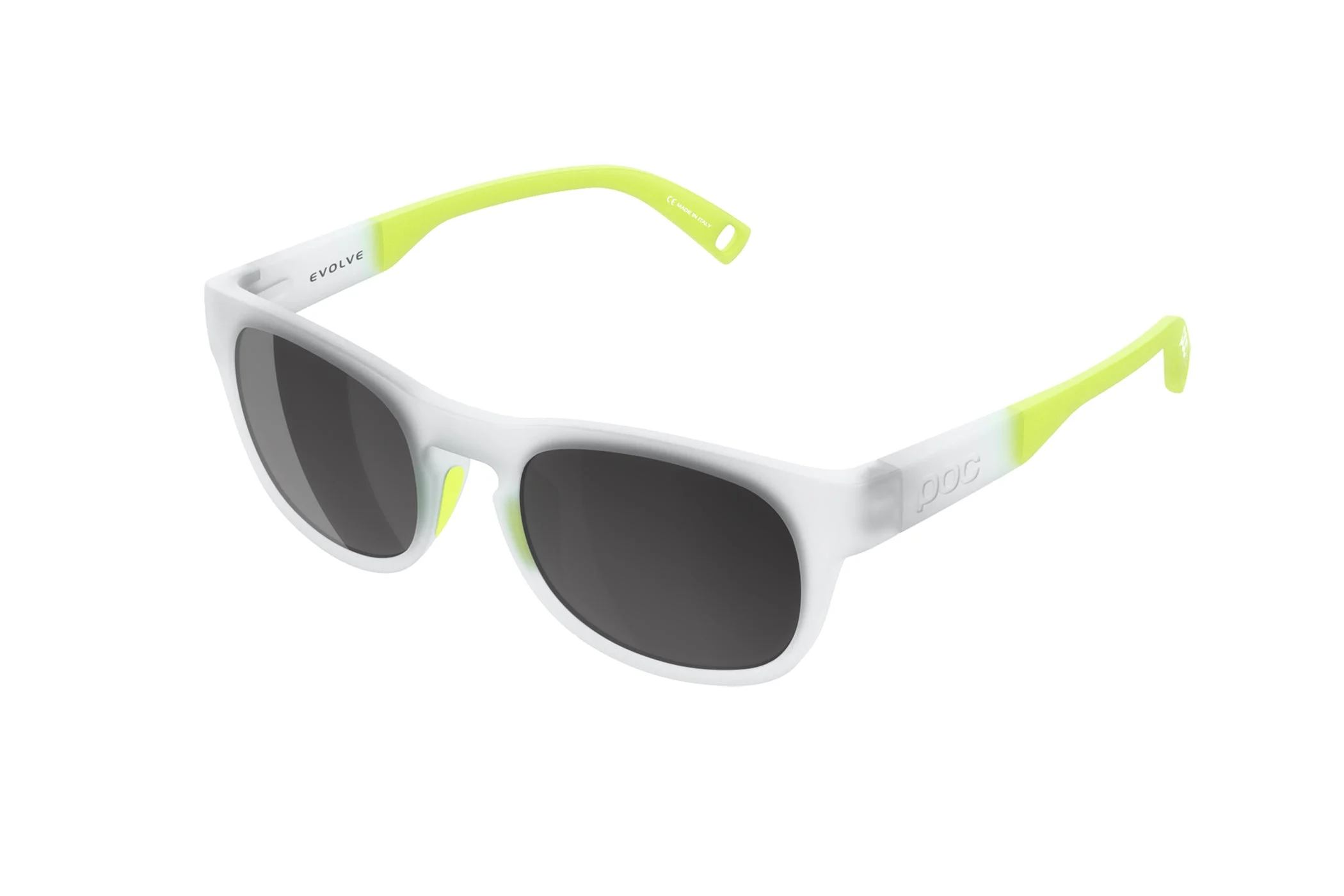 POC Evolve Children's Sunglasses Transparant Crystal/Fluorescent Limegreen