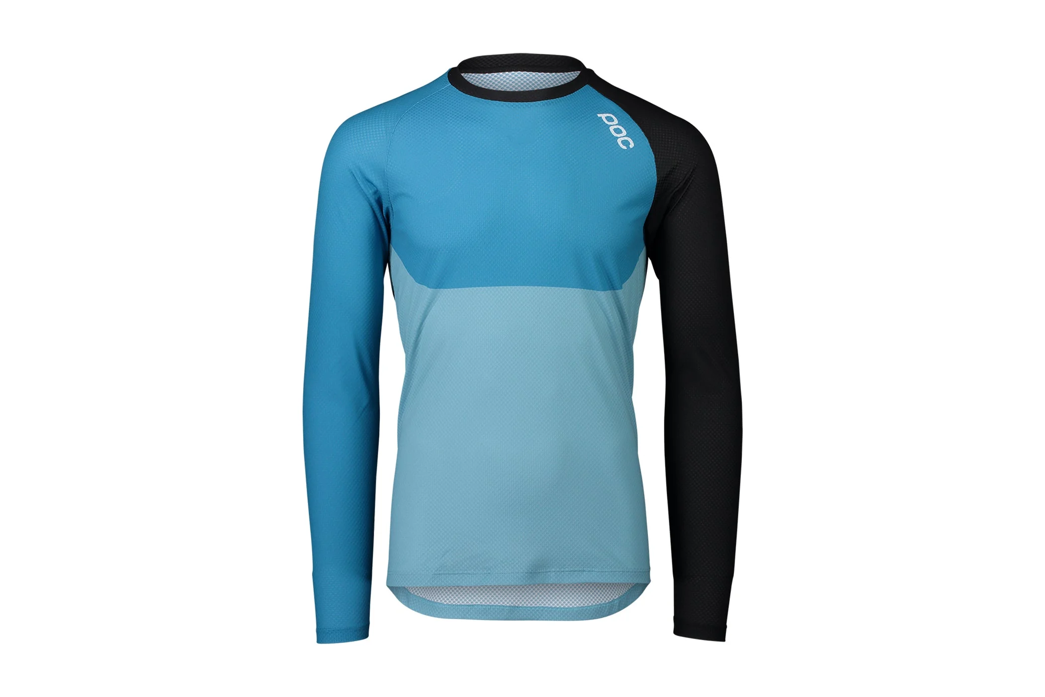 POC MTB Pure LS Jersey Uranium Black/Basalt Blue/Lt Basalt Blue Grey Medium