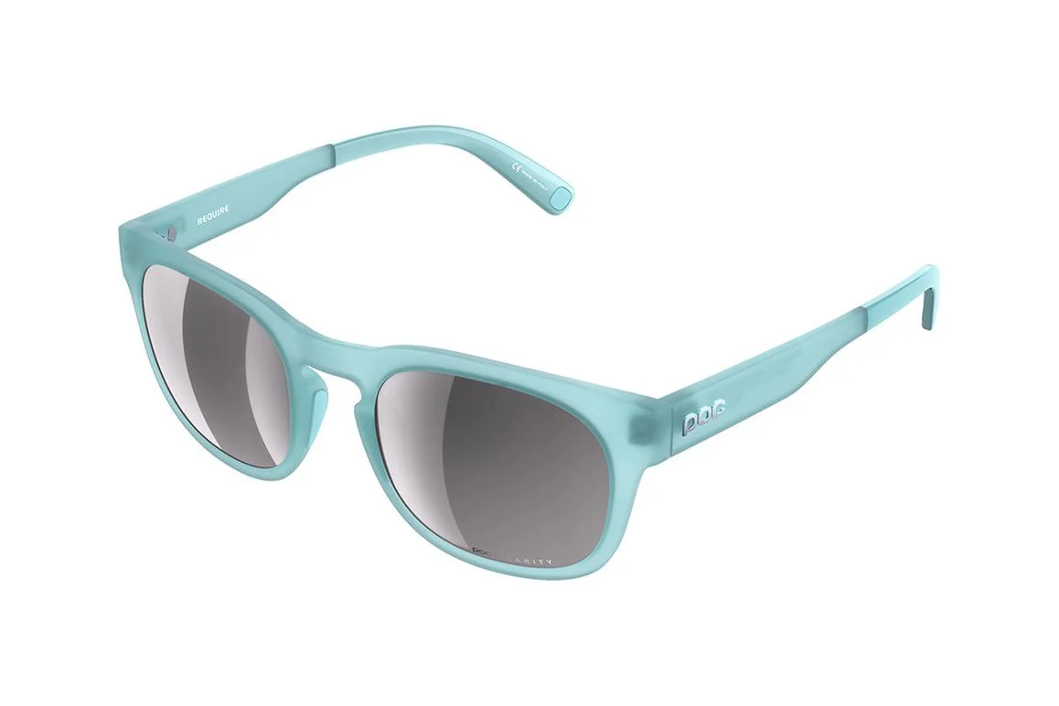 POC Require Sunglasses Kalkopyrit Blue Frame Violet Silver Mirror Lens