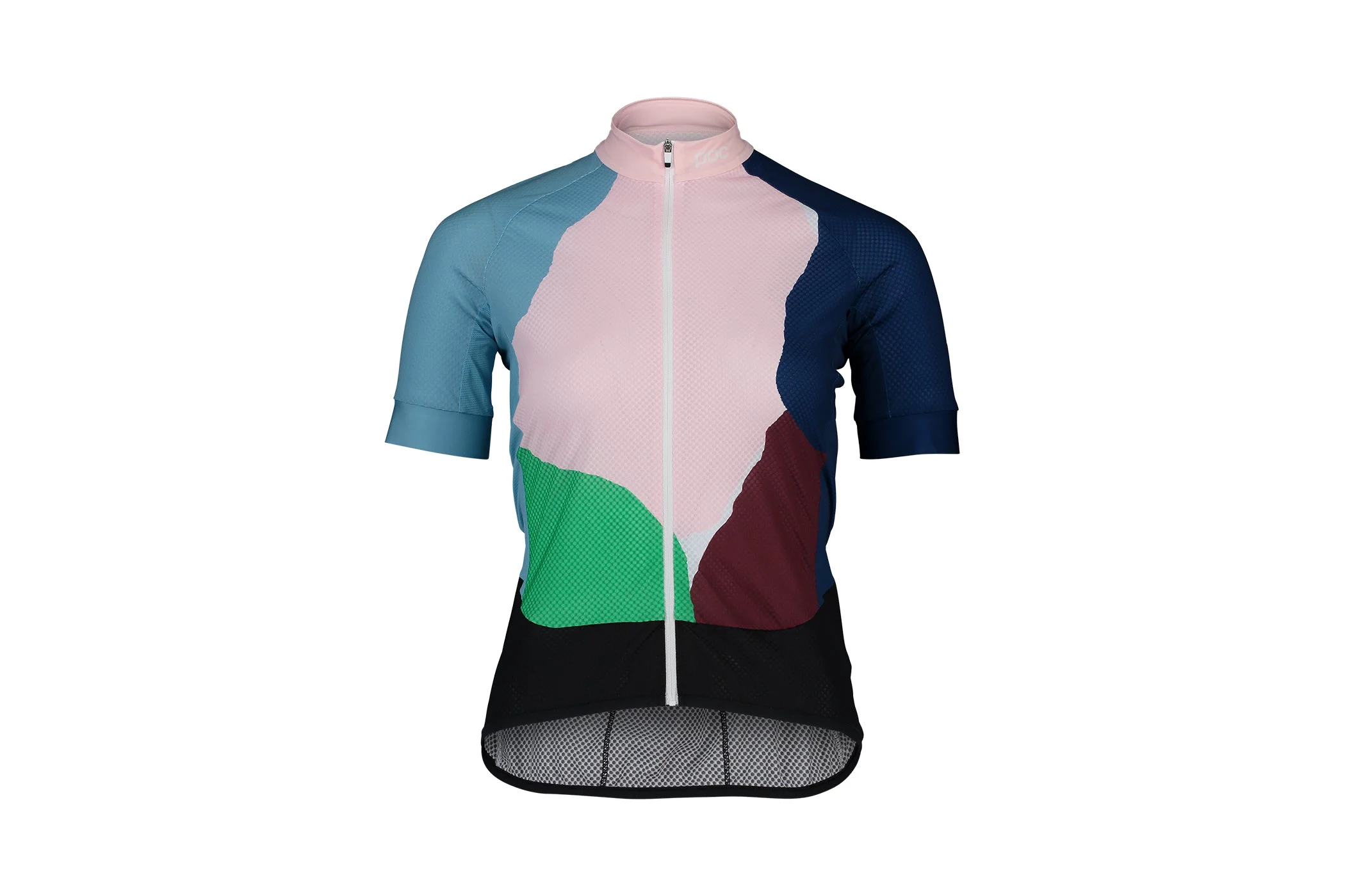 POC Women's Essential Road Print Jersey Color Splashes Multi Opal/Basalt Medium