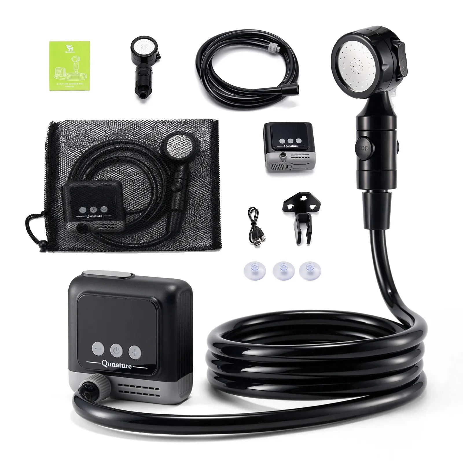 Portable Rechargeable Camping Shower Pump IPX8 Waterproof