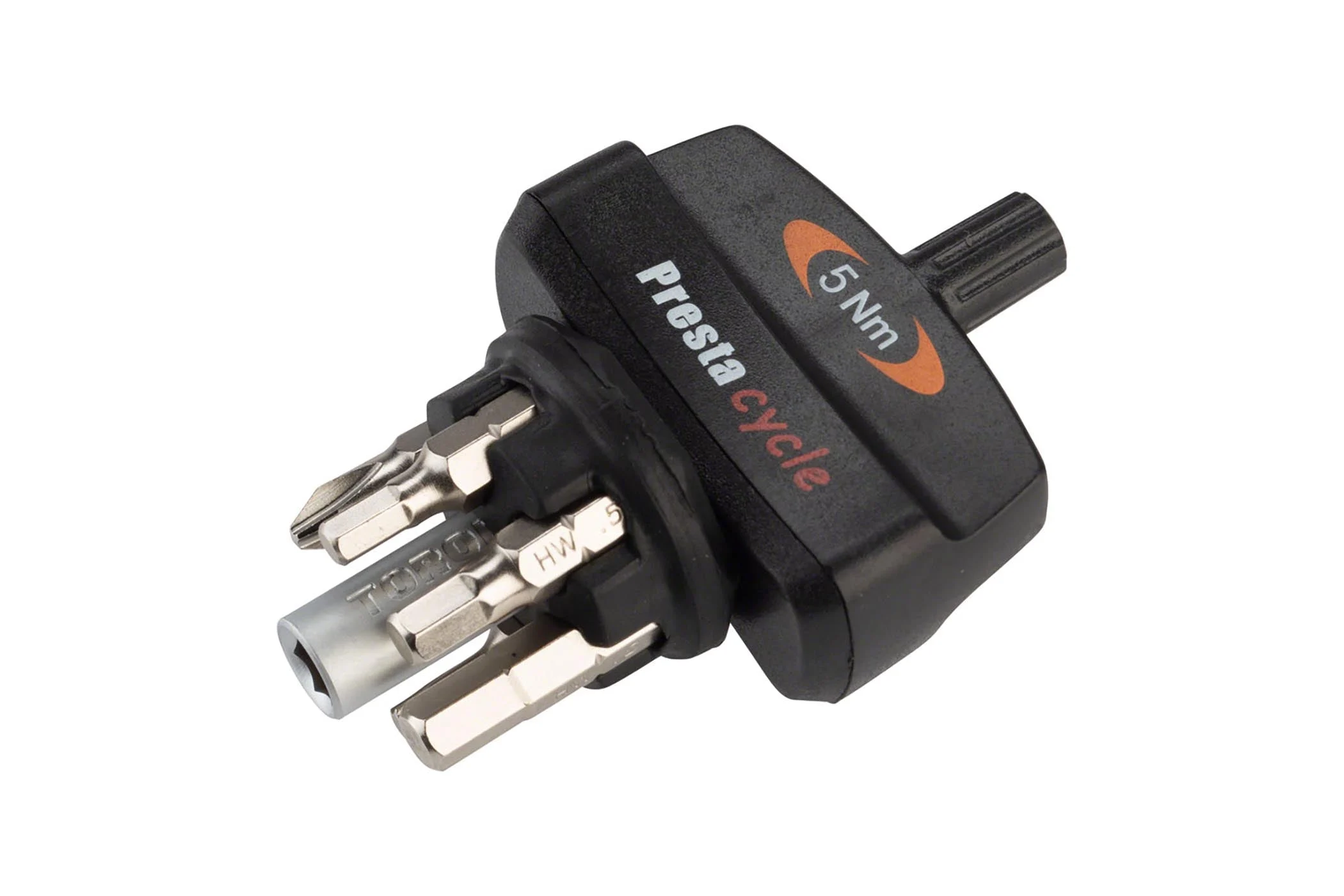 Prestacycle TorqKey Mini Preset Torque Tool 5Nm 6 Piece Bit Set and Holder