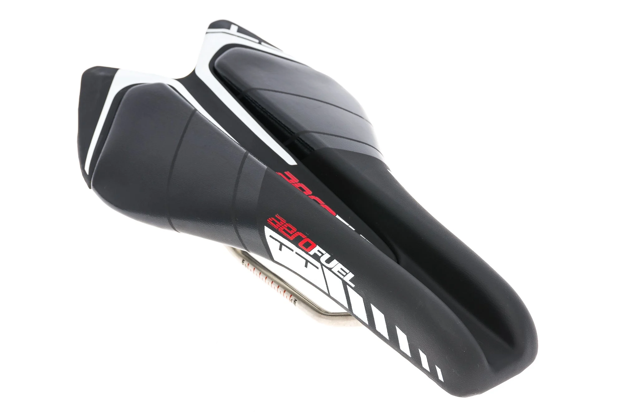PRO Aerofuel TT Saddle 142mm Titanium Rails Black/White