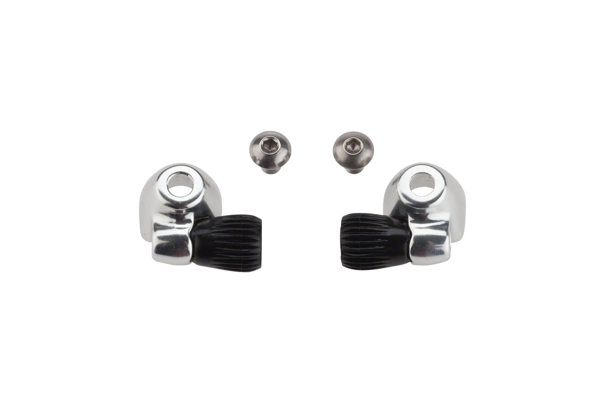 Problem Solvers Downtube Housing Stops with Barrel Adjusters Silver