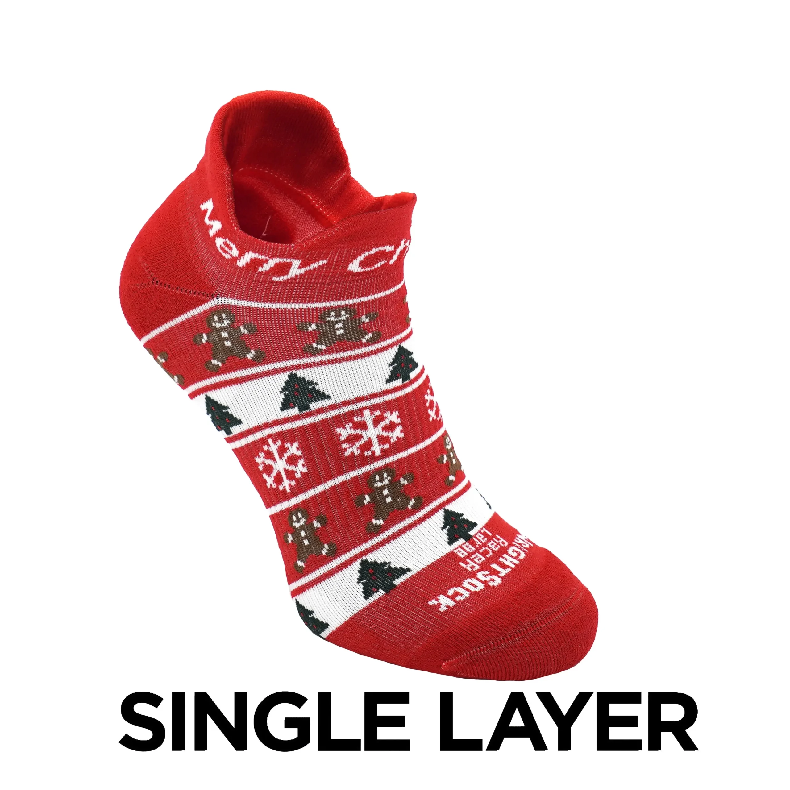 Racer - Tab Length - Christmas Stripes - Single Layer