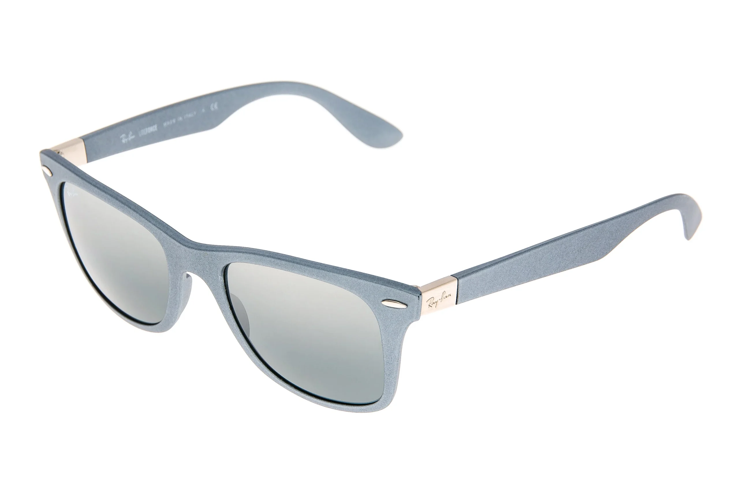 Ray-Ban Wayfarer Liteforce Sunglasses Matte Silver Frame Gray Lens
