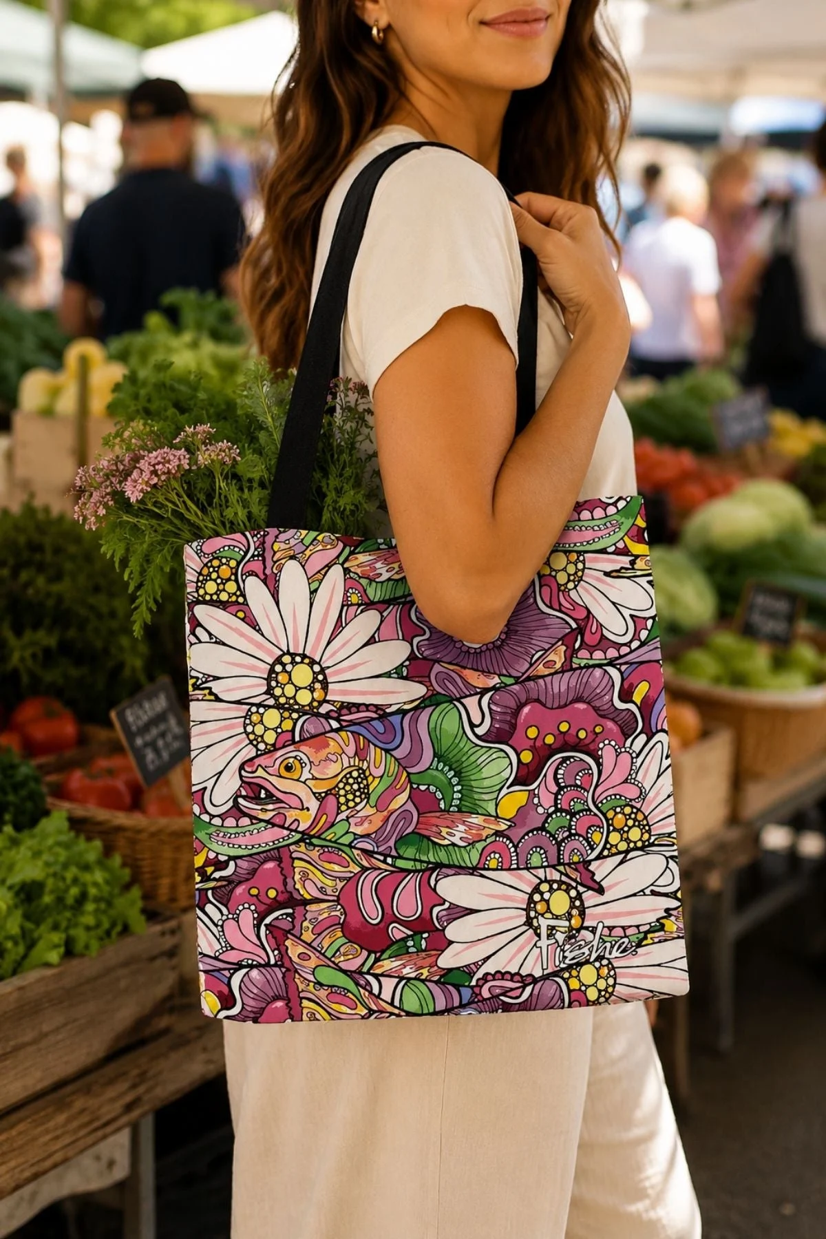 REDtro Salmon Canvas Tote