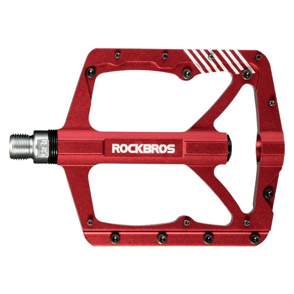 ROCKBROS Mountain Bike Aluminum Alloy Pedals with Bearing, Non-Slip Design