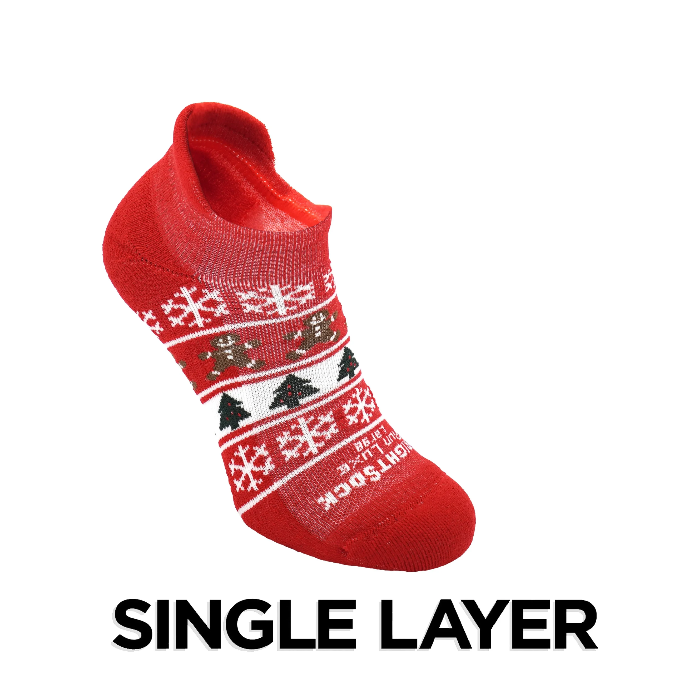 Run Luxe - Tab Length - Christmas Stripes - Single Layer