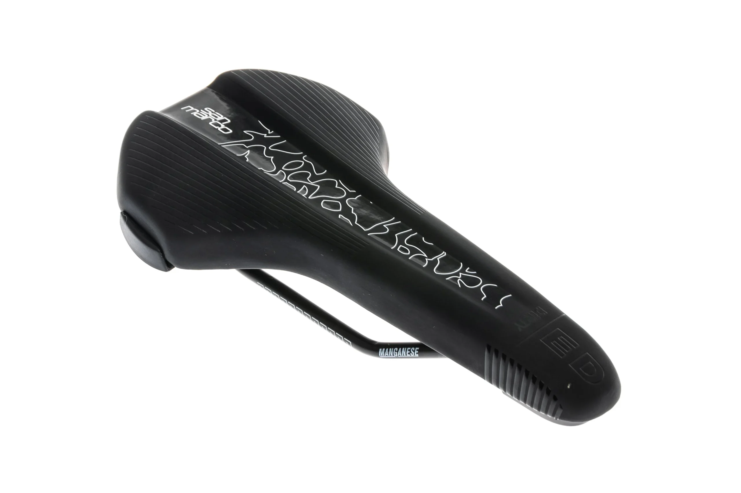 San Marco Dirty Dynamic Saddle Manganese Rails 134mm Black/White