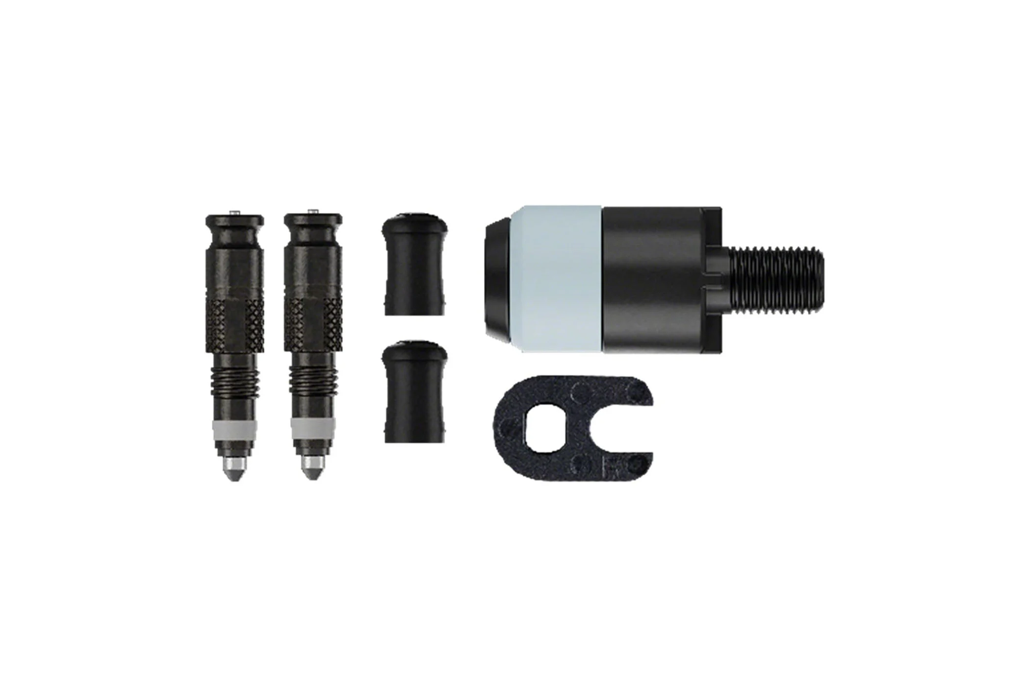 Schwalbe Clik Valve Conversion Kit - Presta Valves, Pair with Pump Head Adapter